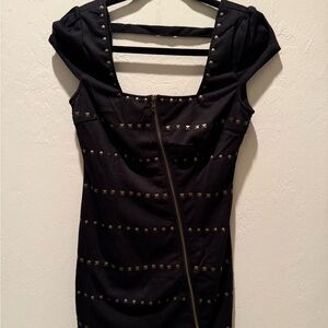 Women's Medium -Lucy Paris/ Elegant Black Studded Dress-NWT